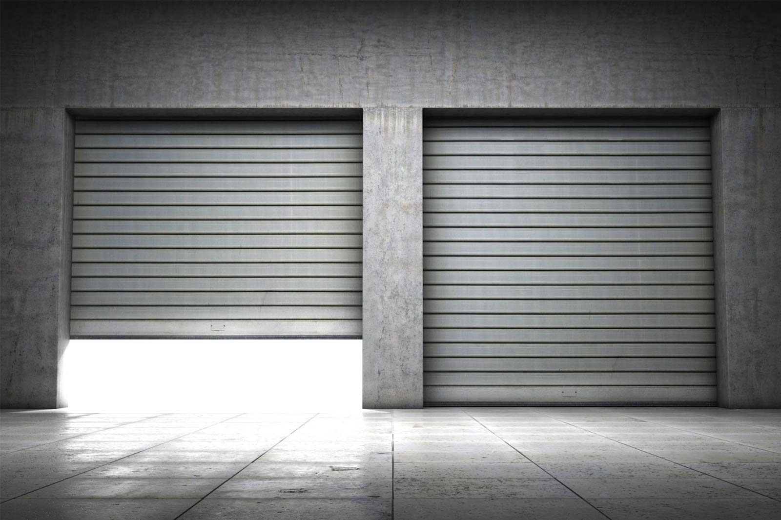grey commercial garage door