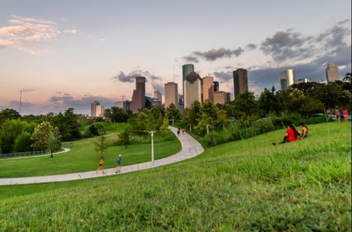 houston texas Park overlooking the city