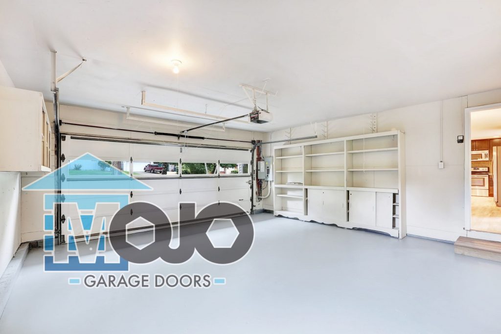 Mojo white garage door