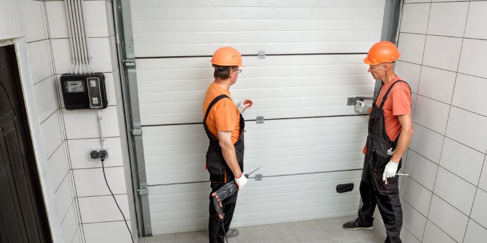Urgent garage door repair service in action