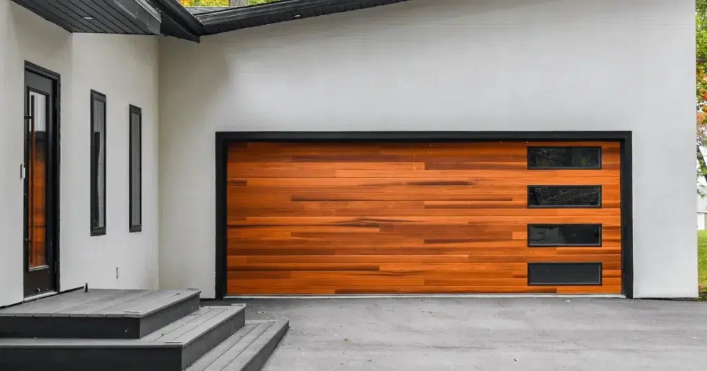 wood garage door