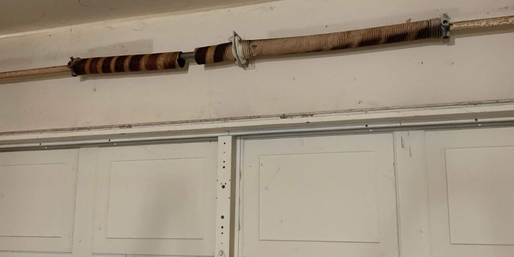 Broken garage door spring