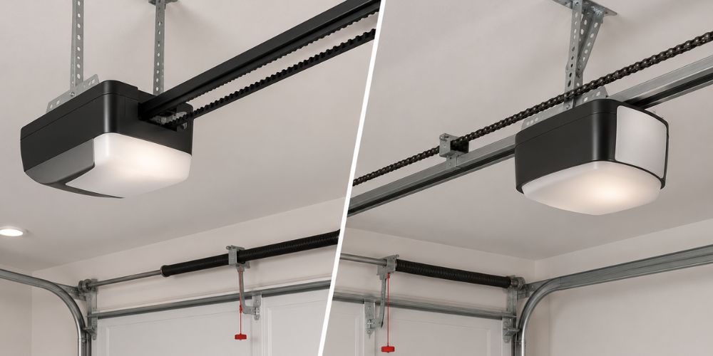 Belt Drive vs Chain Drive Garage Door Openers